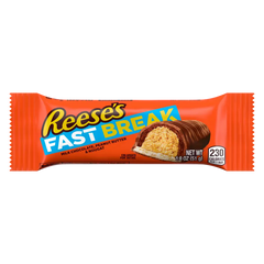 Reeses Fast Break Milk Chocolate Bar Filled With Peanut Butter & Nougat 51gm