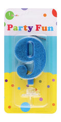 Party Fun Candle 9 Gold