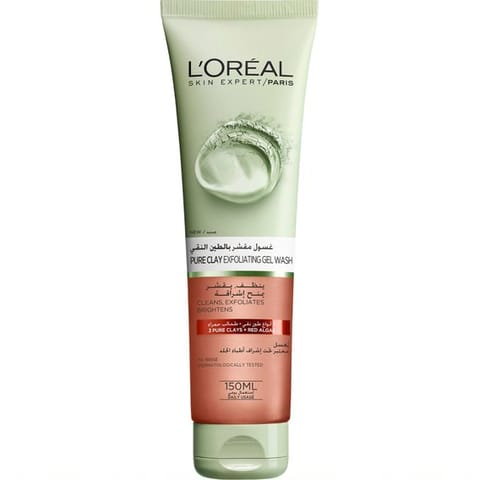 L'oreal Skin Expert Pure Clay Cleansing Gel Face Wash 150ML