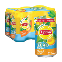 LIPTON PEACH ICE TEA ZERO SUGAR 315ML X6