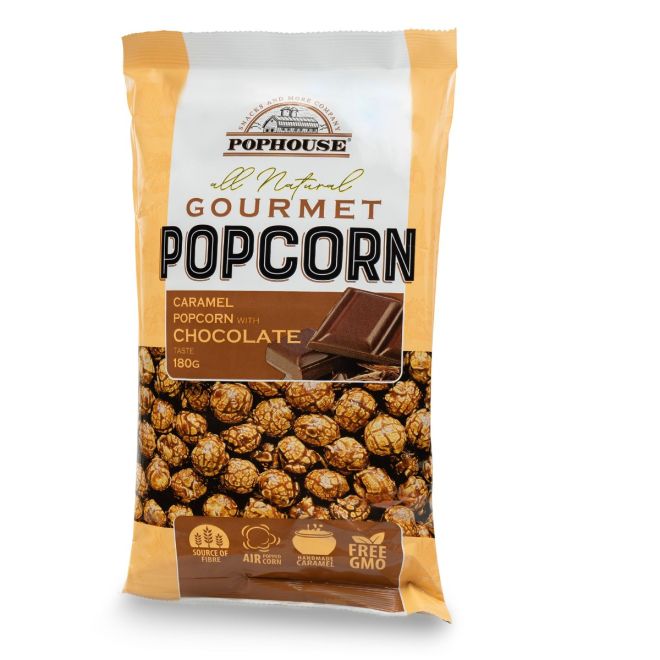 POPHOUSE CARAMEL POPCORN CHOCOLATE 180GM