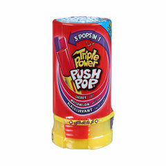 Bazooka Triple Power Push Pop Cola&rasp&straw 34gm