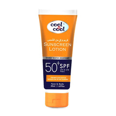 Cool & Cool Highly Water-Resistant Face & Body Sunscreen Lotion Spf50 50ml