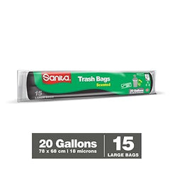TRASH BAGS 20 GALLON LARGE 15 BAGS