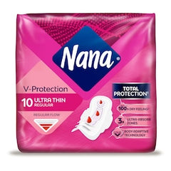 NANA ULTRA THIN NORMAL PADS WITH WINGS 10'S