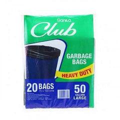 SANITA CLUB GARBAGE BAGS 50 GALLON 20BAG