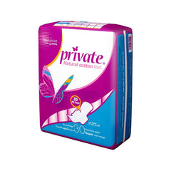 PRIVATE NATURAL COTTON 30+6 FEMININE PADS