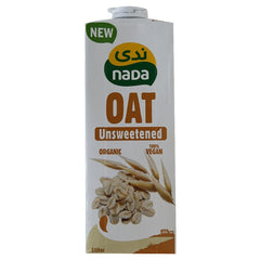 Nada Organic Low Fat Unsweetened Oat Milk 1LTR