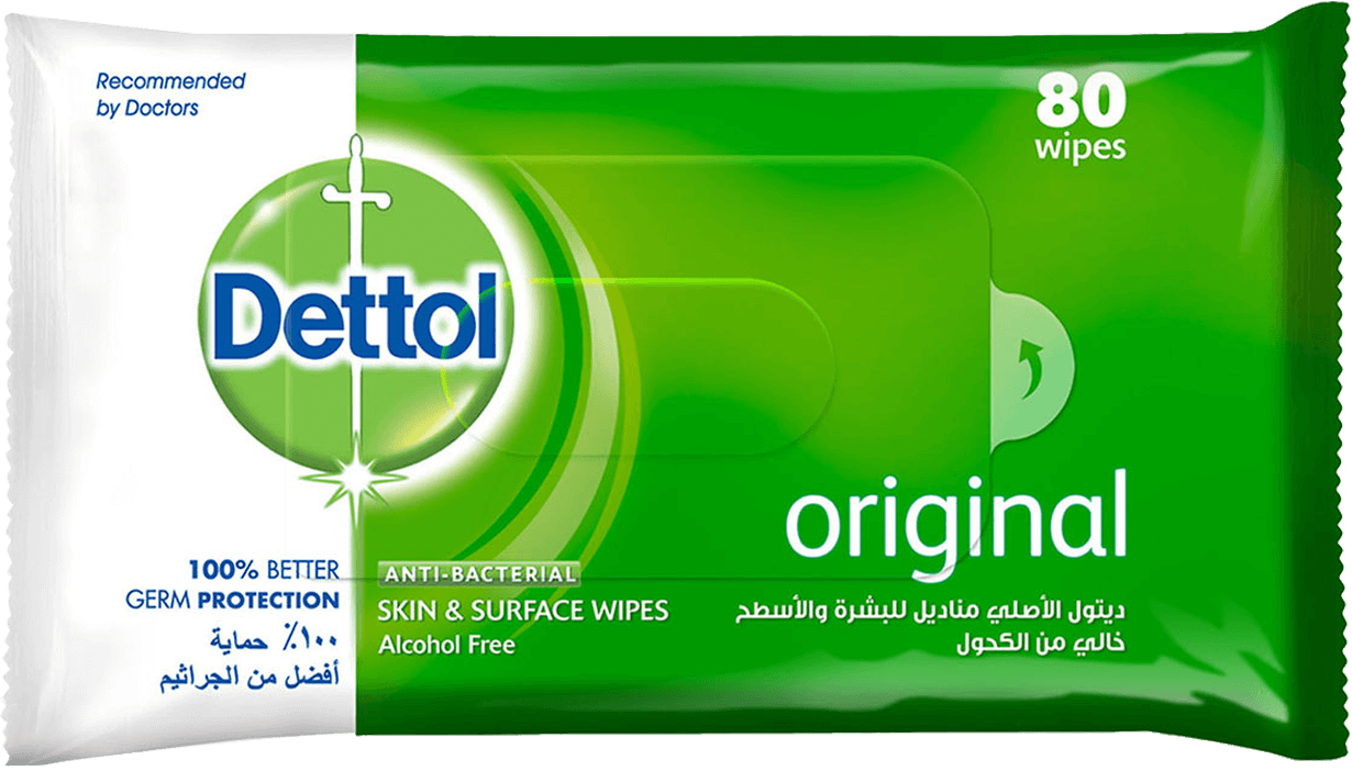 DETTOL ANTIBACTERIAL WIPES 80'S