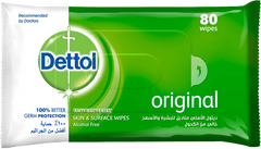 DETTOL ANTIBACTERIAL WIPES 80'S