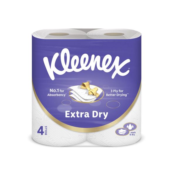 KLEENEX EXTRA DRY 4 ROLLS