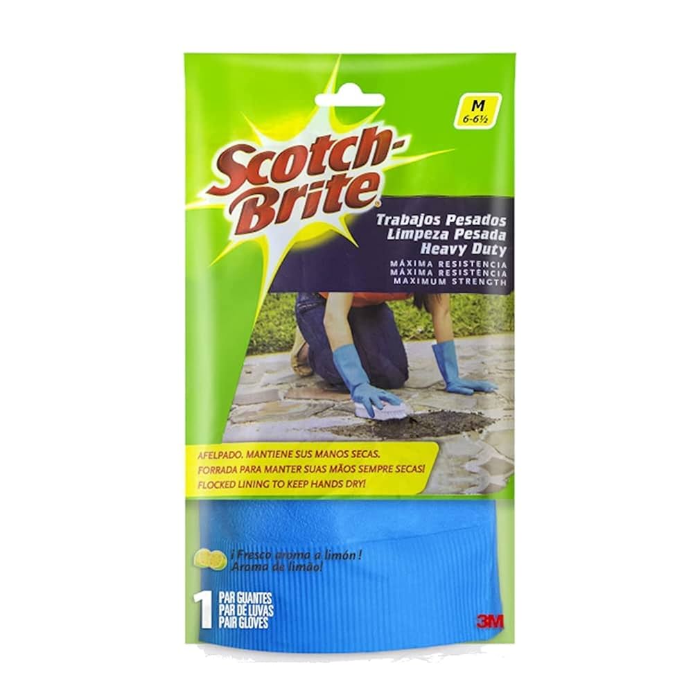 Scotch-Brite Extra Heavy Duty Medium Household Gloves Lemon Scent