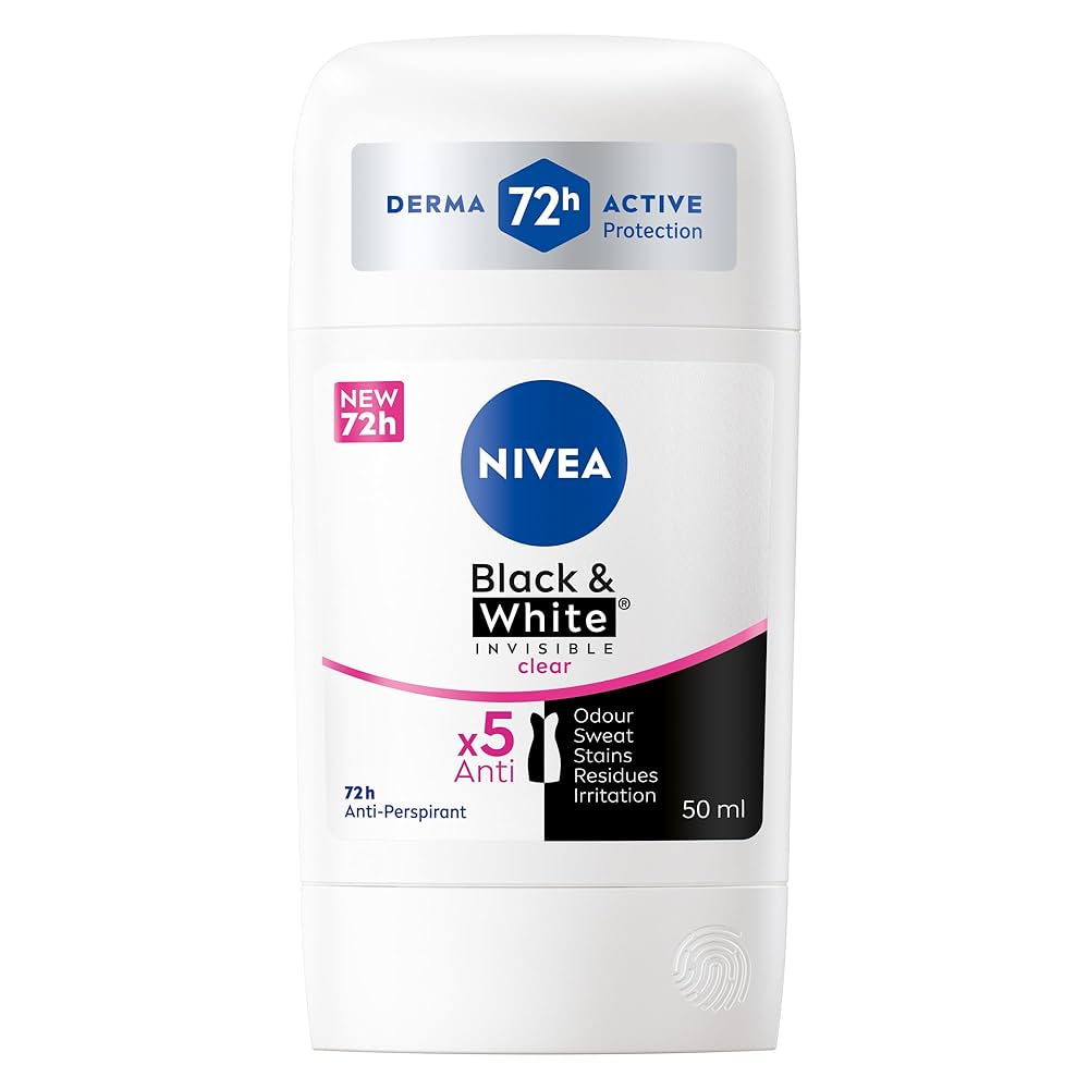 Nivea Black & White Invisible 48H Antiperspirant Deodorant Stick for Women 50ml