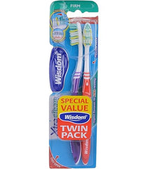 Wisdom Regular Purple & Blue Medium Toothbrushes 2 Pcs