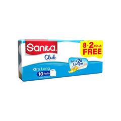 SANITA XTRA LONG TOILET TISSUE 10 ROLLS