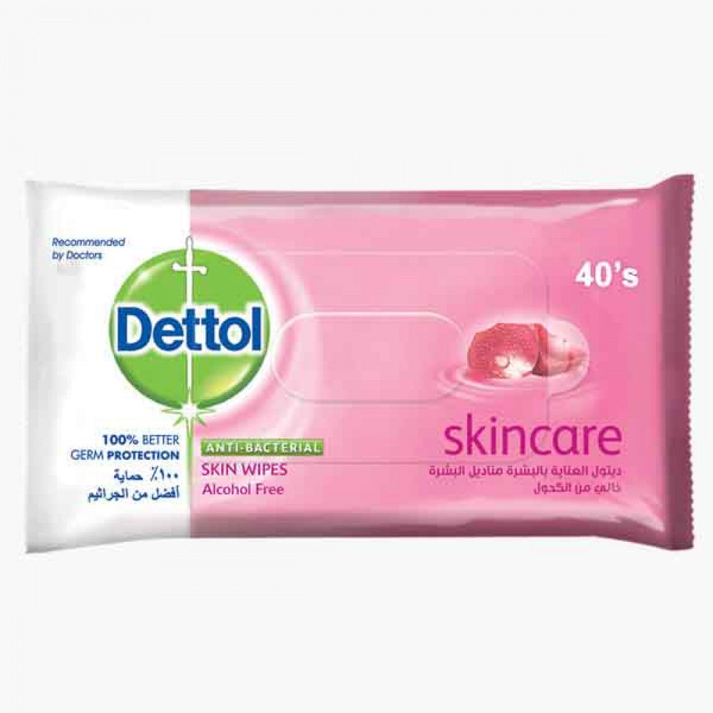 DETTOL ANTIBECTARIAL WIPES SKINCARE 40'S