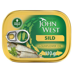 JOHN WEST SILD SUNFLOWER OIL 110G