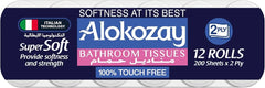 Alokozay Bathroom Tissue 12 Rolls 2ply 200Sheets