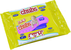Chubs Ultra Baby Wipes With Aloe Vera & Chamomile Extracts - Alcohol Free, Dye Free, Parabens Free