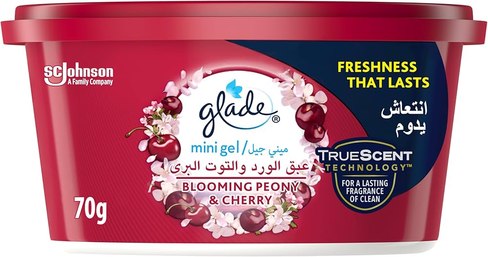 GLADE MINI GEL PEONY&CHERRY 70GM