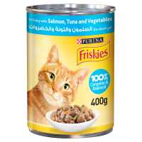 FURINA FRISKIES IN GRAVY SALMON TUNA AND VEG 400g