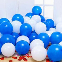 Blue & White Balloons 8Per Pack