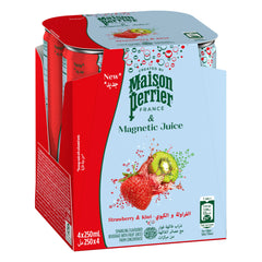 Maison Perrier Magnetic Juice Sparkling Water Strawberry & Kiwi Flavor (4x250ml)