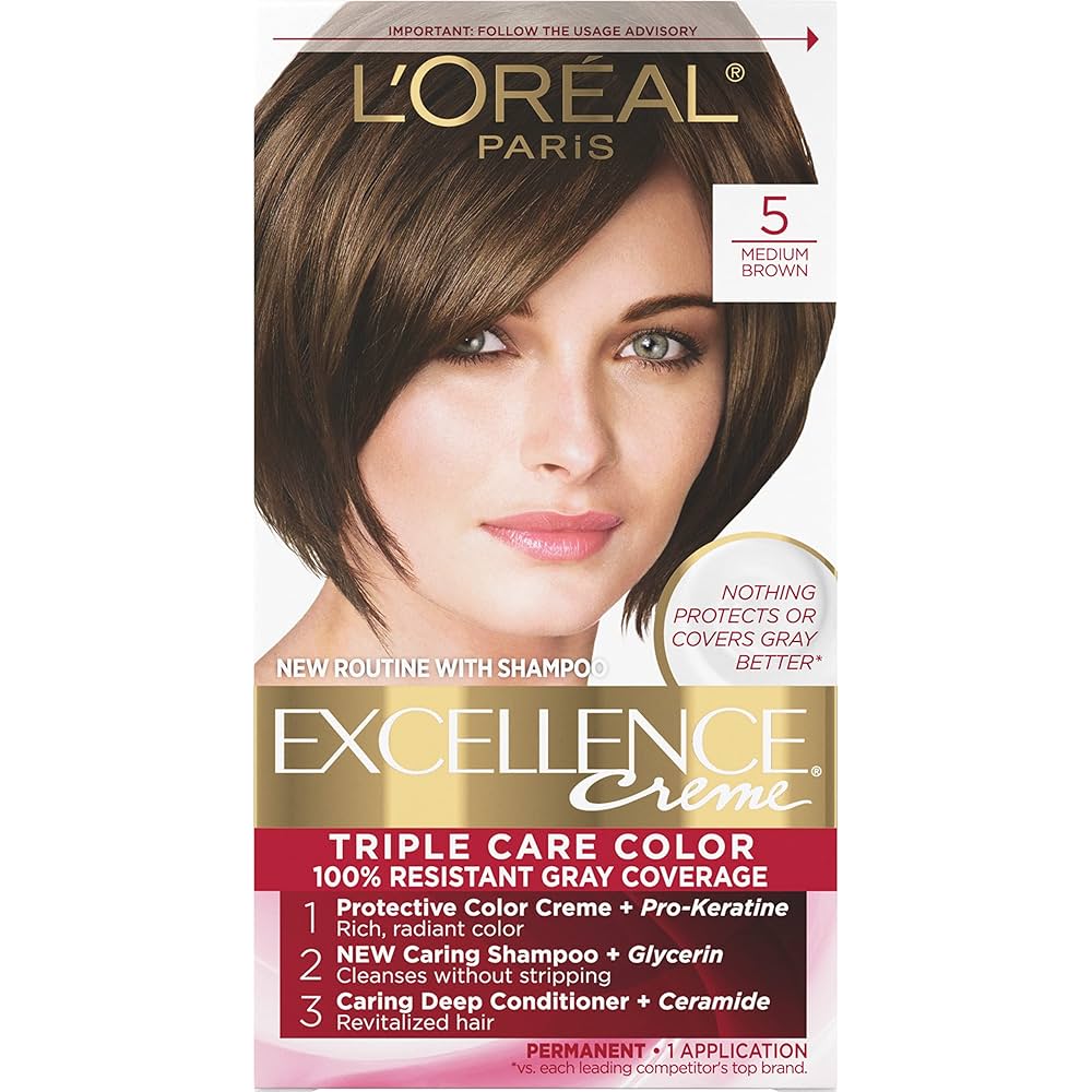 L'oreal Excellence Triple Care Hair Color Light Brown 5