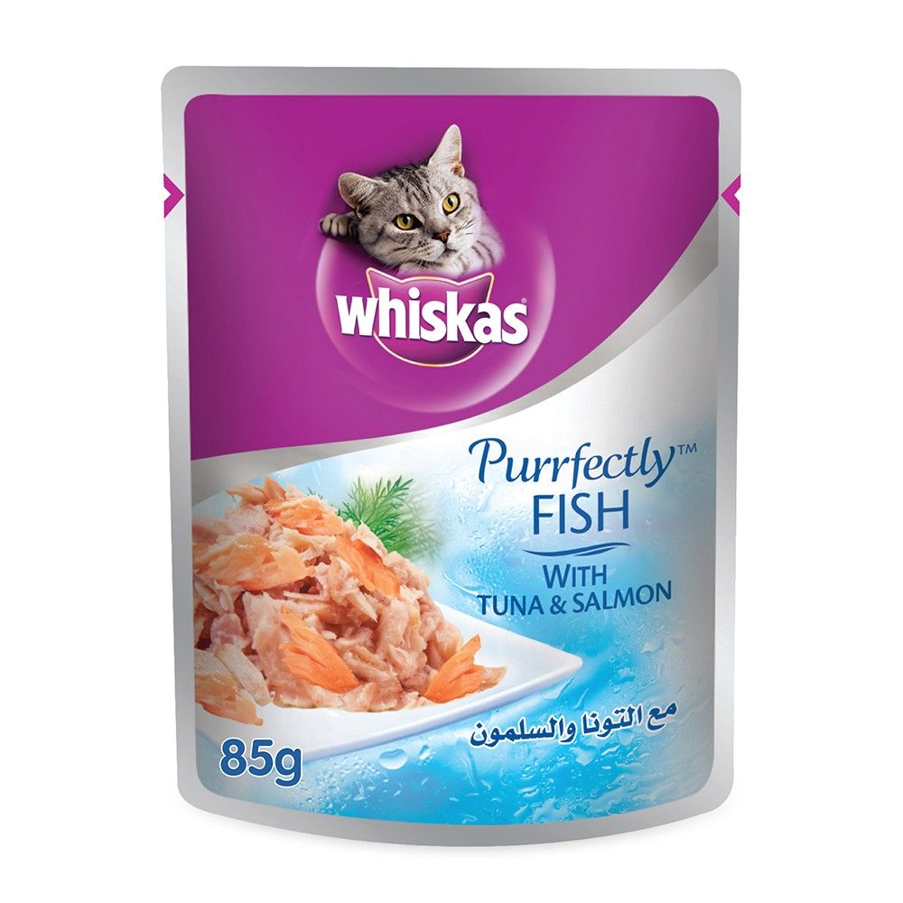 WHISKAS PURRFECTLY TUNA&SALMON 85G
