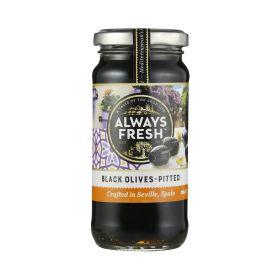 ALWAYS FRESH BLACK OLIVES PITTED 220G
