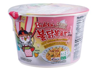 Samyang Buldak Cream Carbonara Instant Ramen Noodle Cup Hot Chicken 120gm