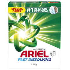 Ariel Fast Dissolving Automatic Laundry Detergent Powder Top & Front Load 2.5KG