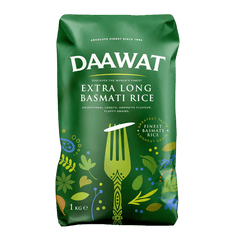 DAAWAT EXTRA LONG GRAIN BASMATI RISE 1KG
