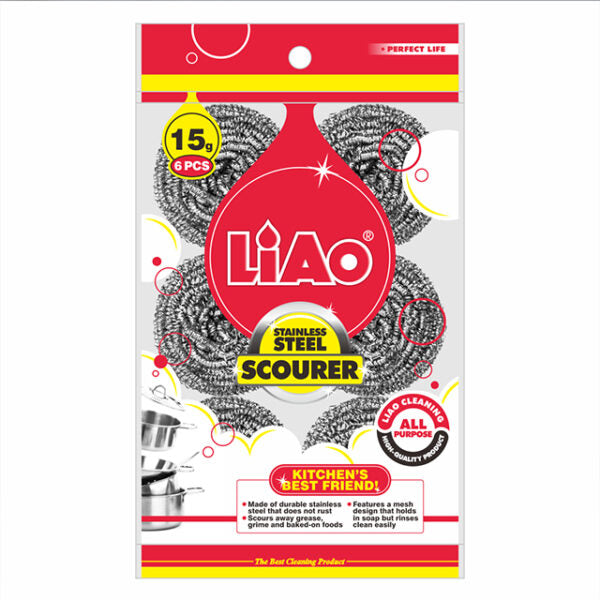 LIAO Stainless Steel Scourer 6 per pack