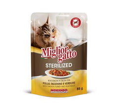 Miglior Gatto Wet Food With Chicken, Turkey & Vegetable For Sterilized Cats 85gm