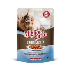 Miglior Gatto Wet Food In Jelly With Fish & Shrimps For Sterilized Cats 85gm