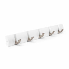 Kinglxs White Adhesive Wall Hooks (Up To 1.5kg) 5Per Pack