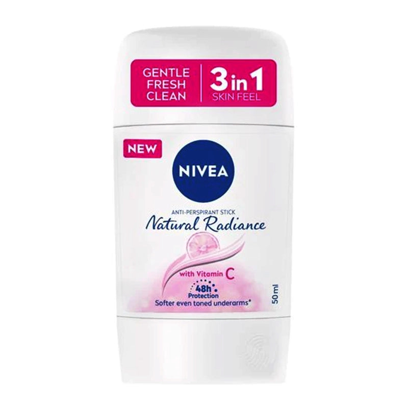 Nivea Natural Radiance 48H Antiperspirant Deodorant Stick with Vitamin C for Women 50ml