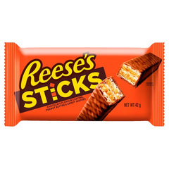 Reese's Sticks Chocolate Flavored Coating, Peanut Butter&Crispy Wafers 42gm