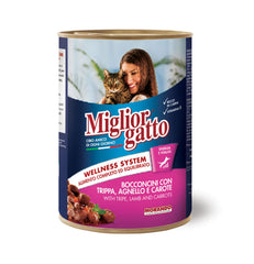 Miglior Gatto Wet Cat Food Chunks With Tripe, Lamb & Carrots 405gm