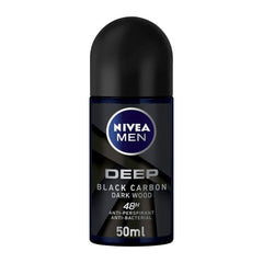 Nivea Men Deep Black Carbon 48H Antiperspirant Deodorant Stick Dark Wood Scent 50ml