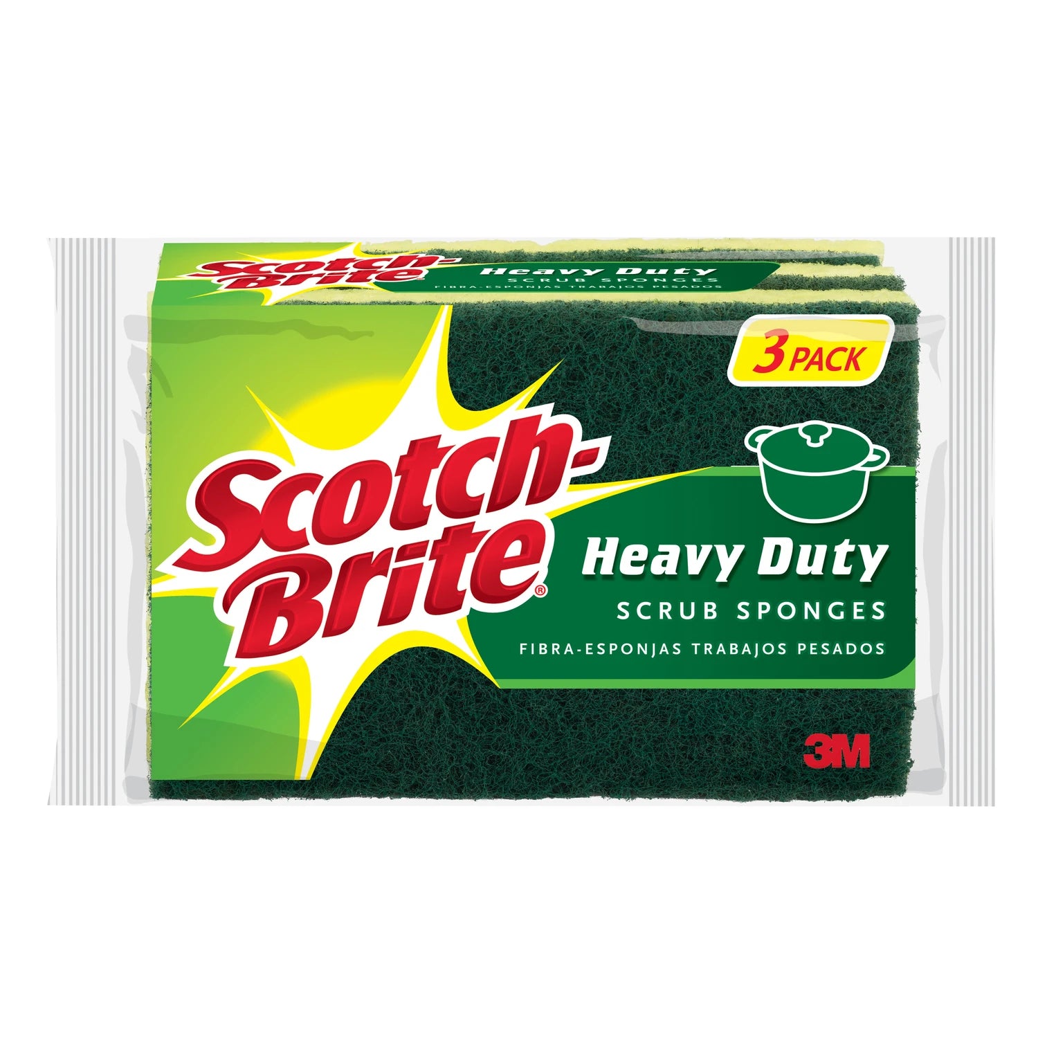 SCOTCH BRITE HEAVY DUTY SCRUB 3'S