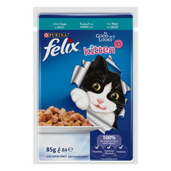 Purina Felix Wet Food With Tuna In Jelly For Kittens 85gm