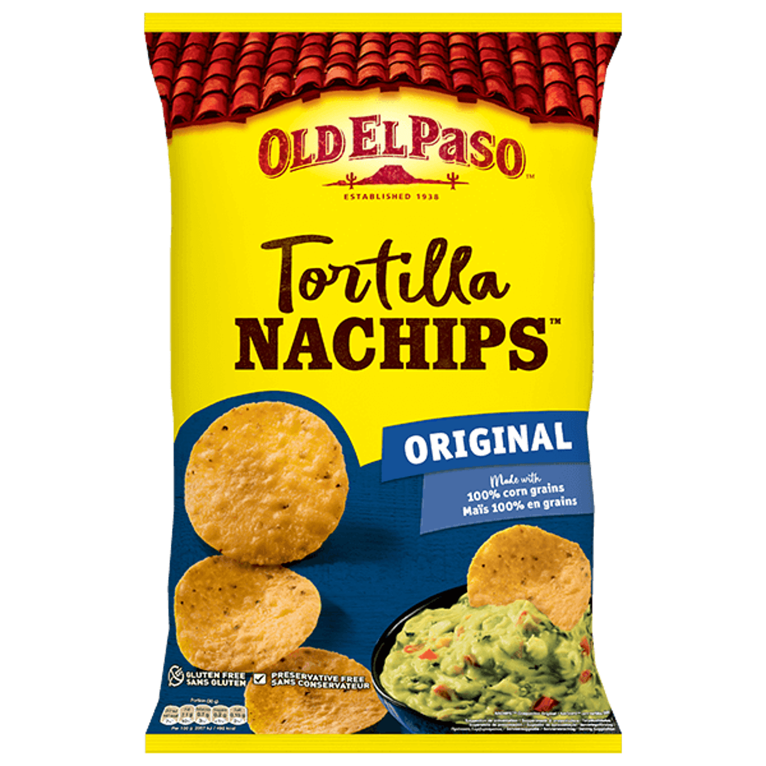 Old El Paso Nachips Original Tortilla Chips 185g