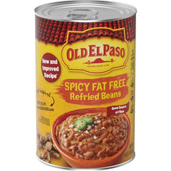 OLD EL PASO SPICY FAT FREE REFRIED BEANS 453G