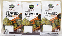 Bibigo Crispy Korean Bbq Seaweeds 3x5g