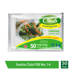 Sanita Club Oxo-Biodegradable Large Food Storage Bags No.14 (46x30cm)