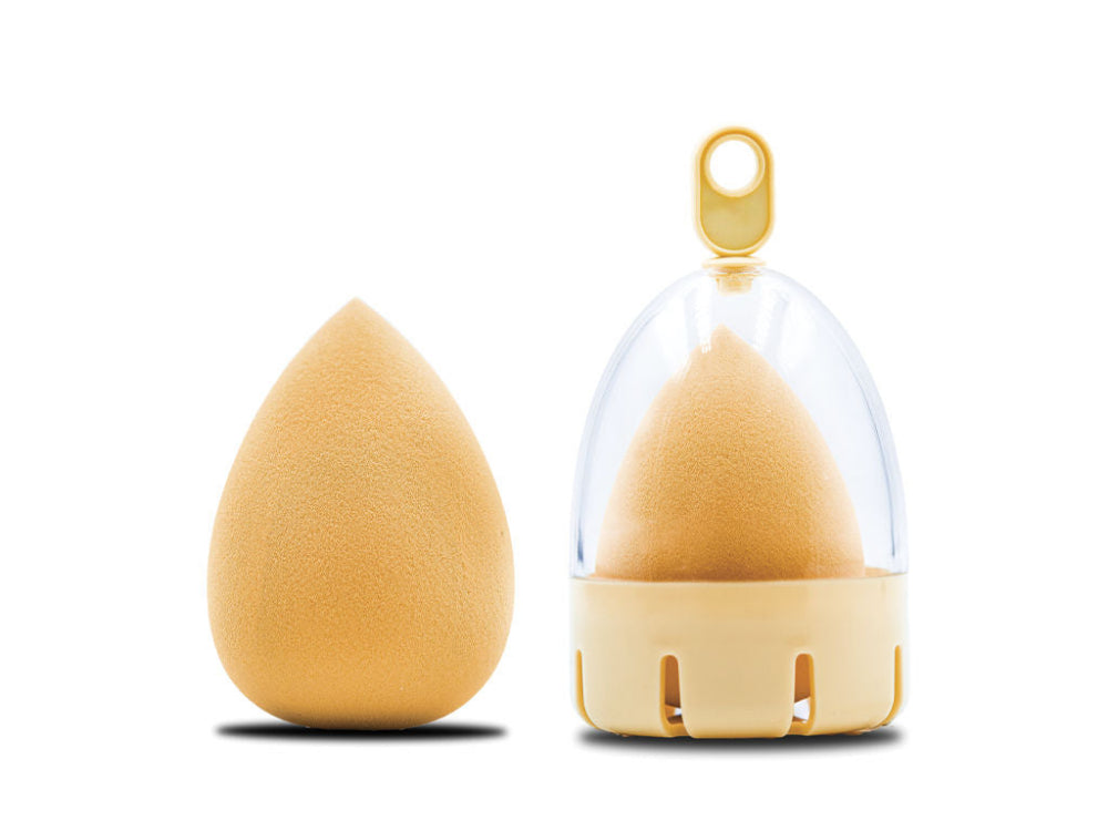 Or Bleu Velour Glance Yellow Teardrop Beauty Blender Sponge