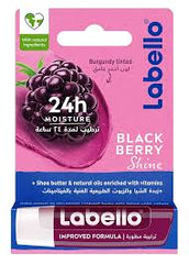 Labello 24H Moisturizing Blackberry Shine Shea Butter, Natural Oils