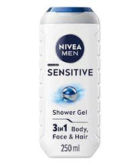 Nivea Men Sensitive 3In1 Shower Gel With Bamboo Extract 250ml
